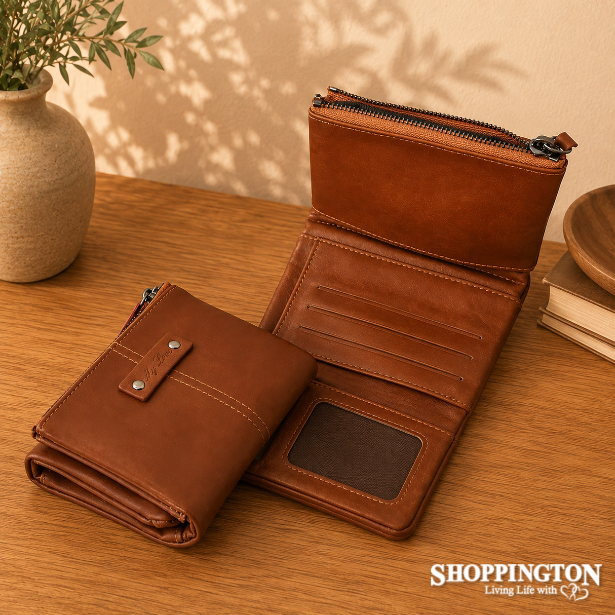 3 Fold Wallet - Tan