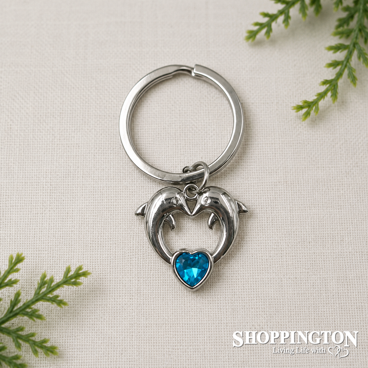 Dolphin Keyring - Aquamarine