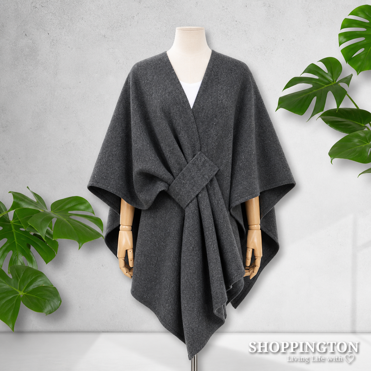 Cape - Loop Tie Dark Grey