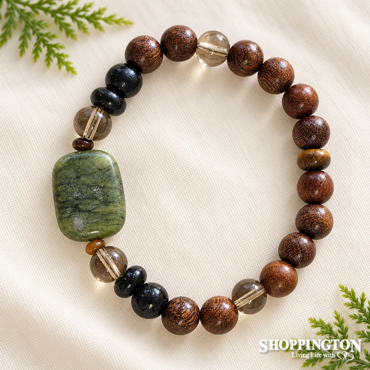 Bracelet - Sandalwood and Jade