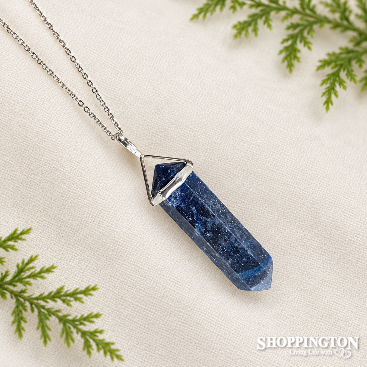 Crystal Pendant - Blue Aventurine Point (sm)