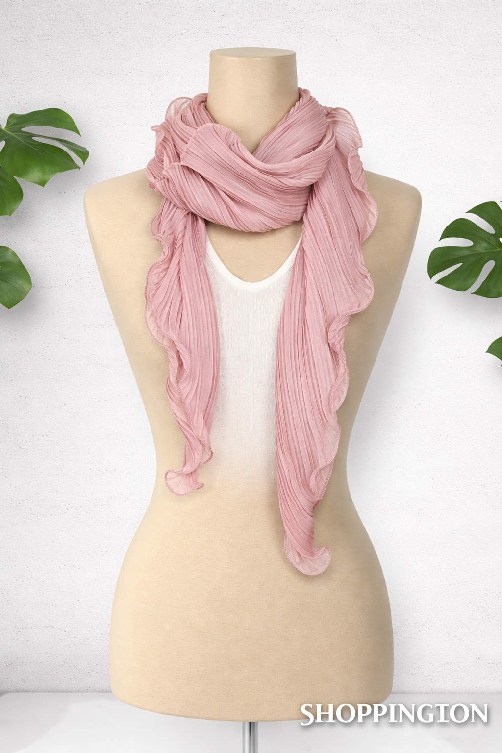 Crinkle Multi Purpose Scarf - Salmon