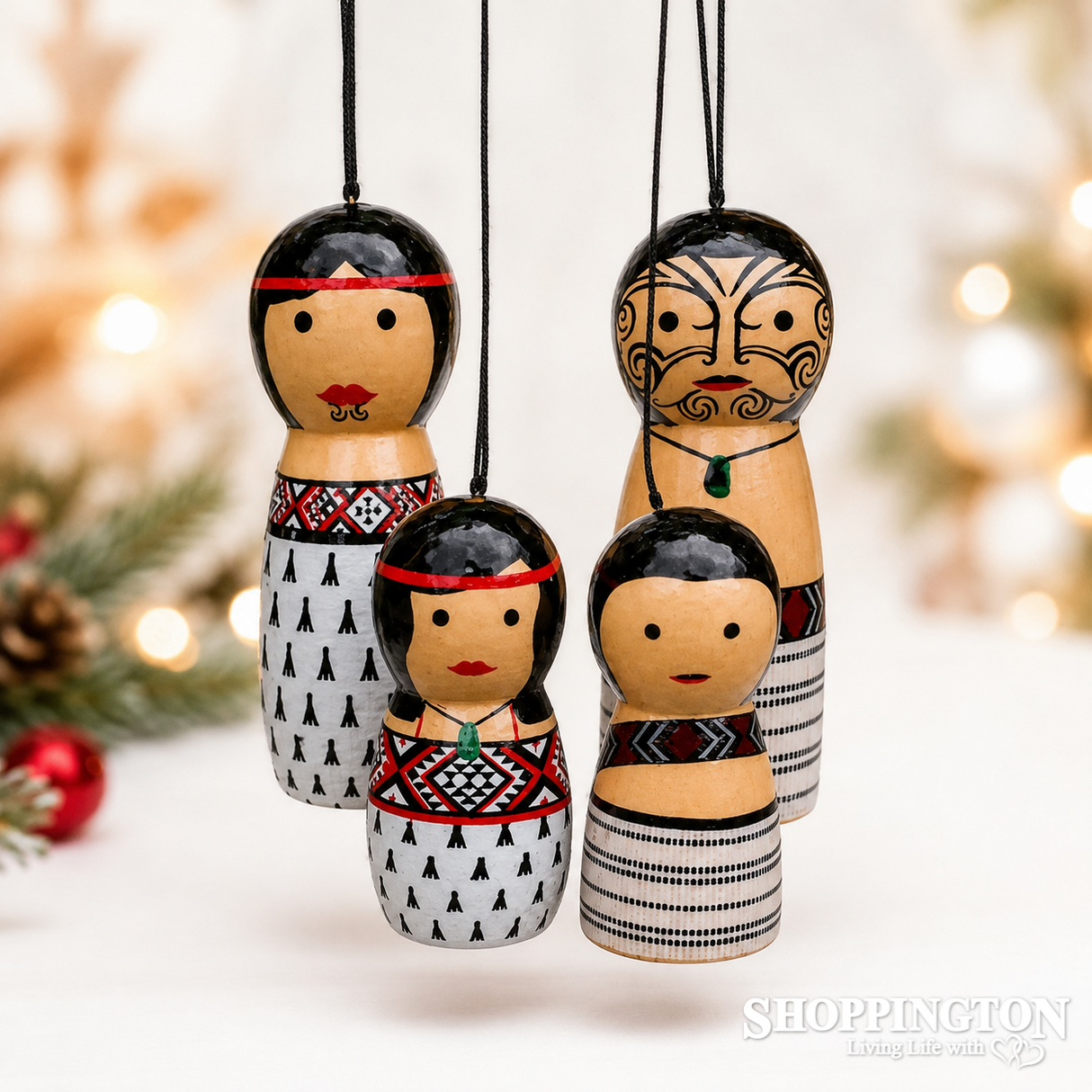 Maori Whanau Peg Doll Decorations