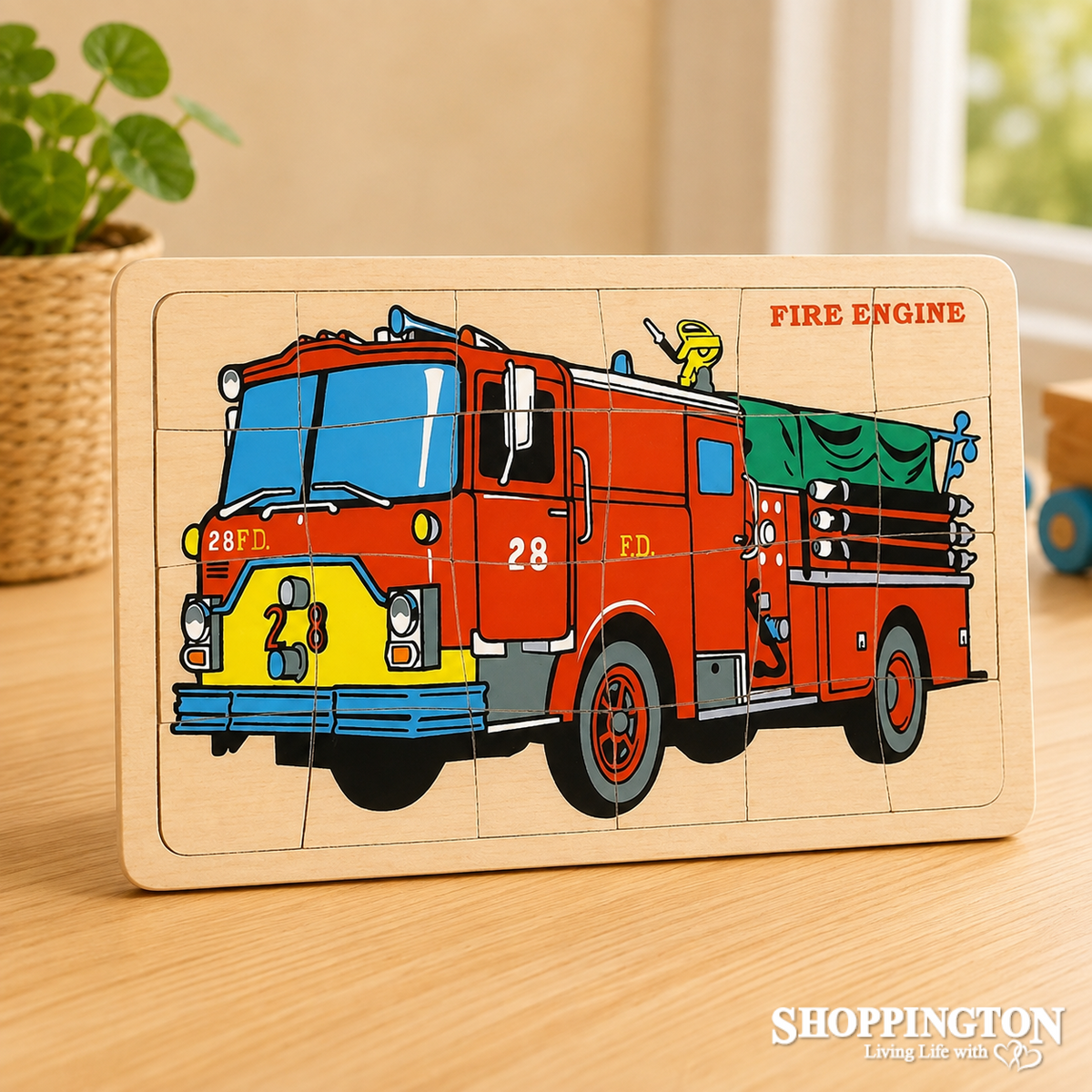 Wooden Puzzle / Fire Engine