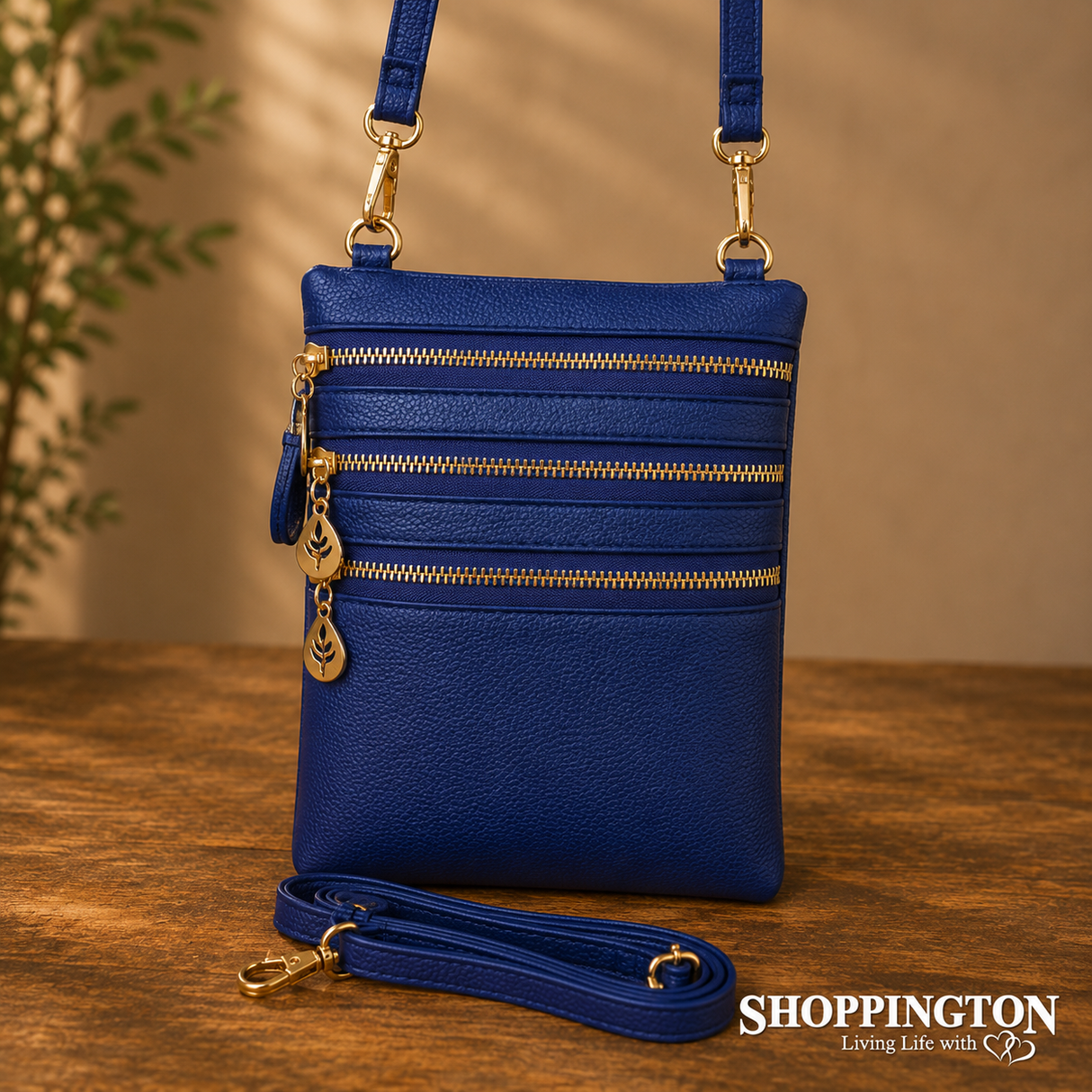 Crossbody Bag - 3 Zip Navy