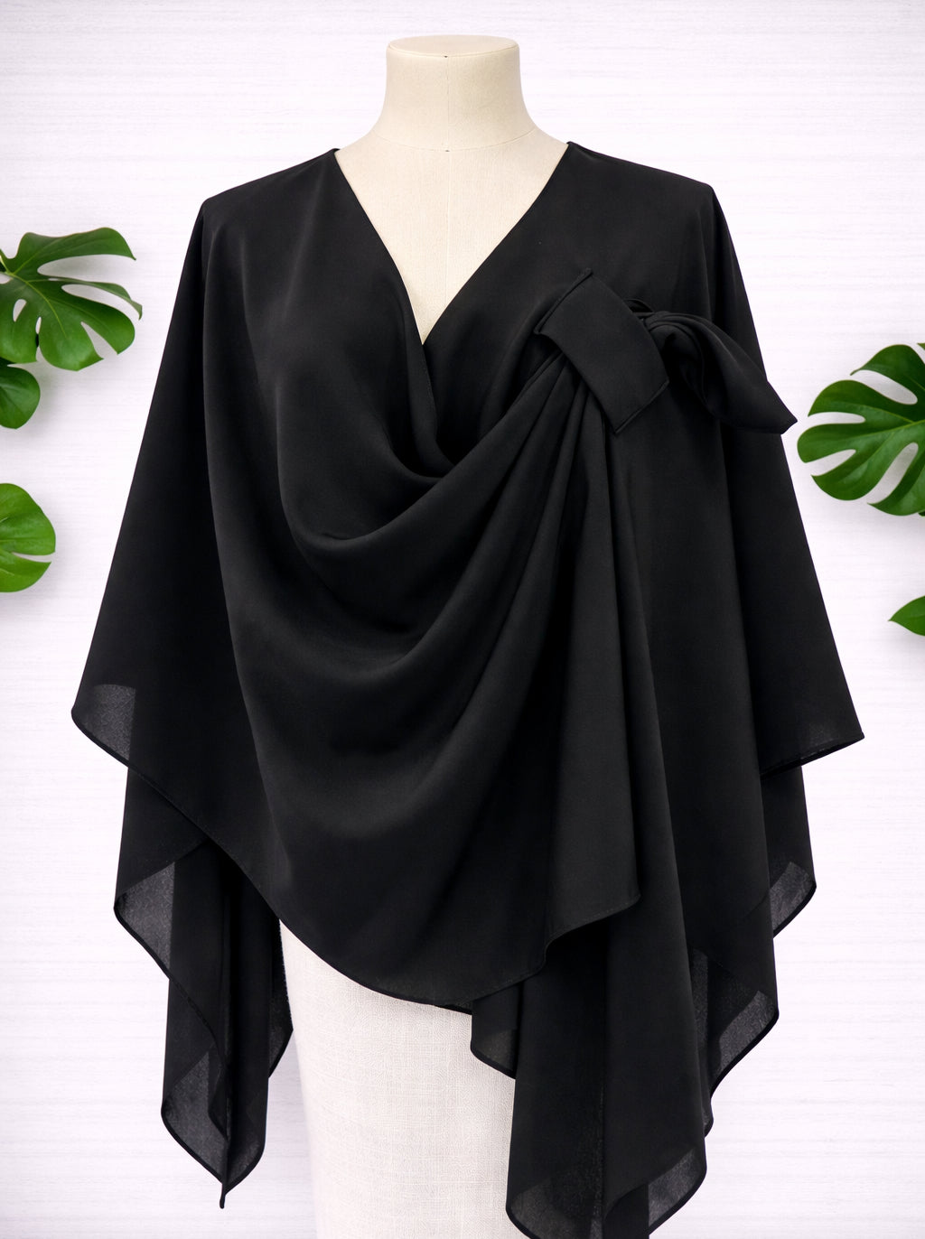 Loop Tie Cape - Black