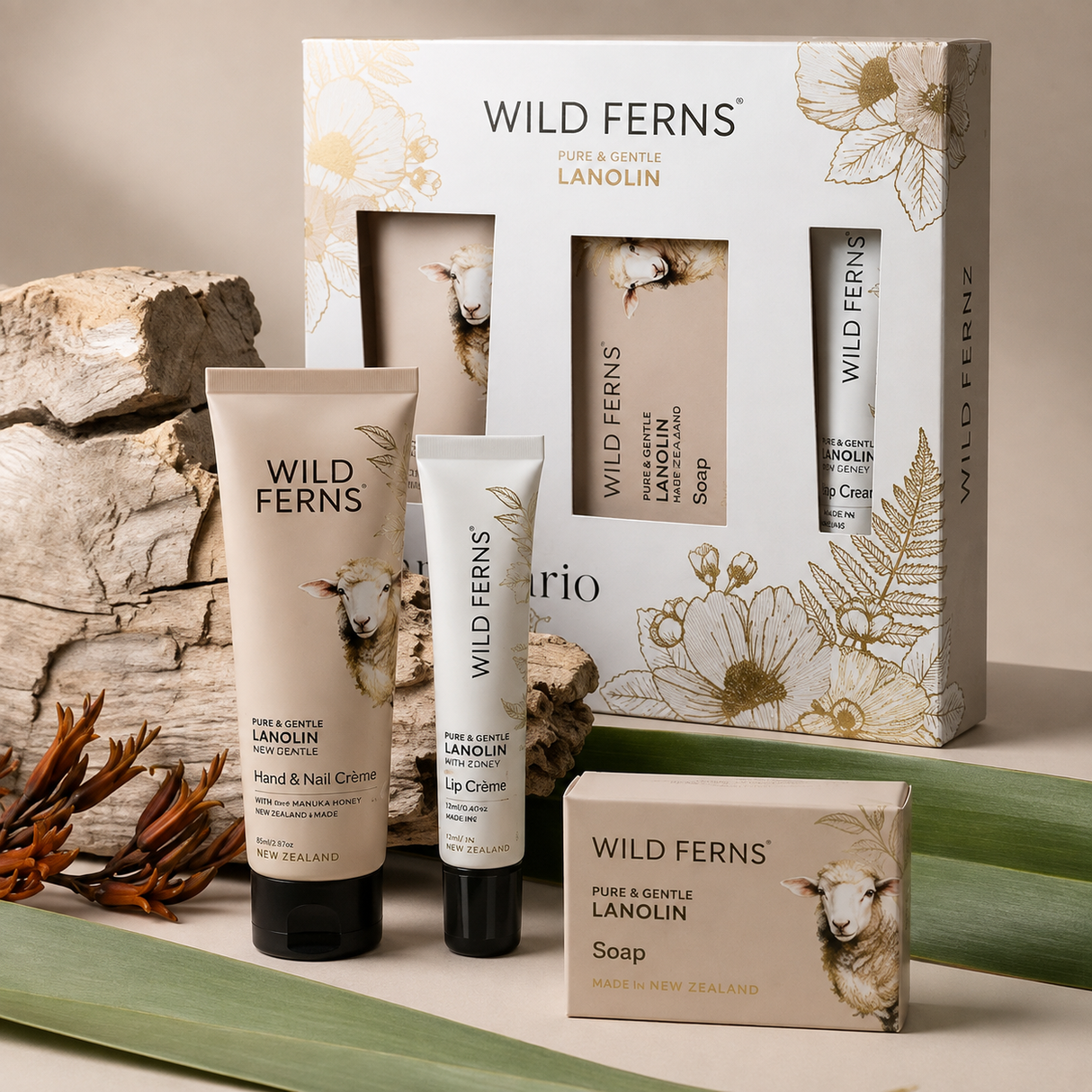 Wild Ferns Gift Box - Lanolin Pamper Trio