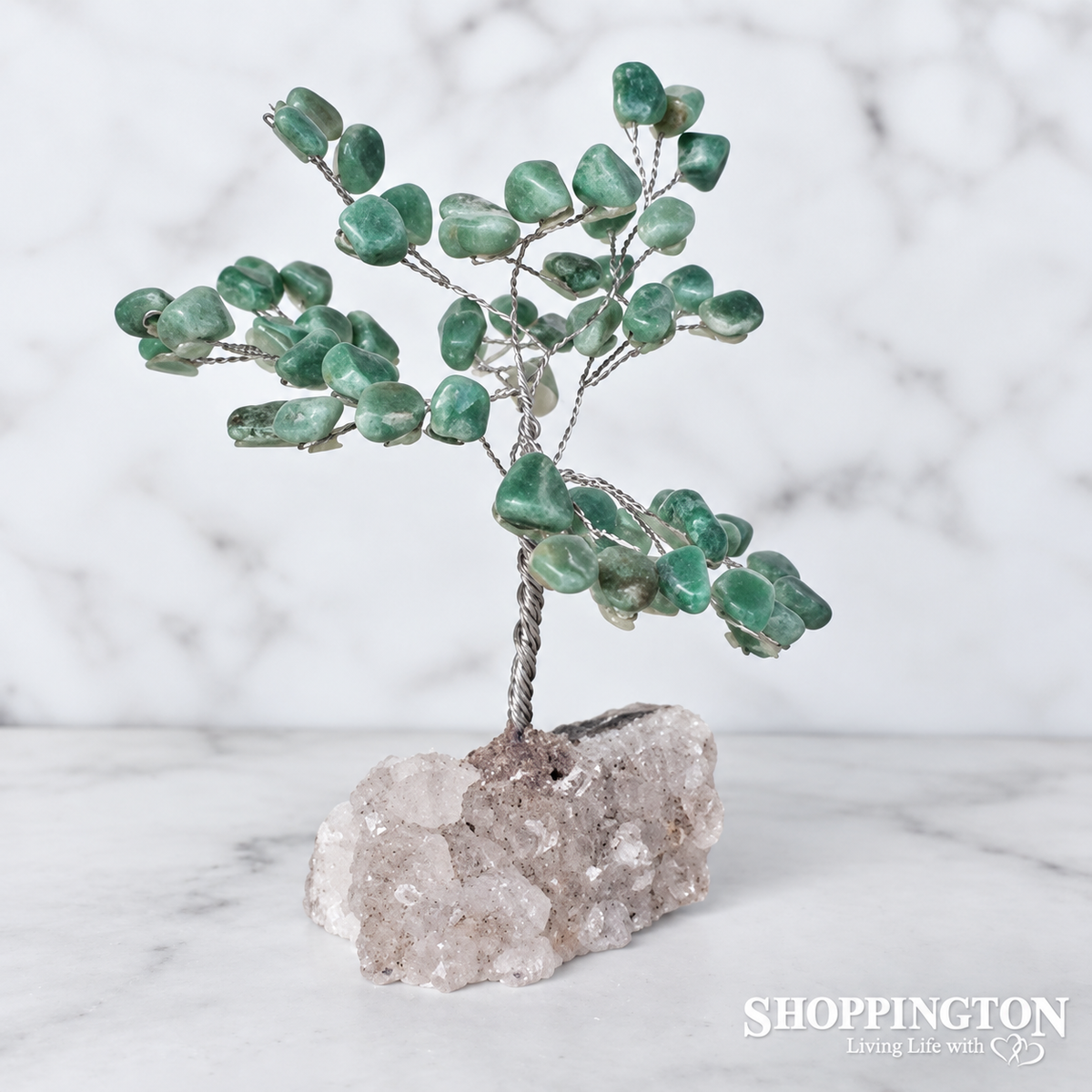 Crystal Gemstone Tree - Aventurine 17cm(silver wire)