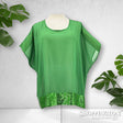 Chiffon Bell Sleeve Green Top