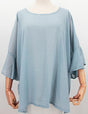 Chiffon Bell Sleeve Powder Blue Top