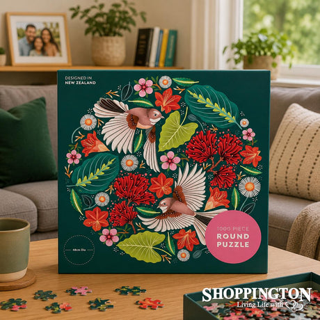 Chirpy Fantails Round 1000 Piece Puzzle