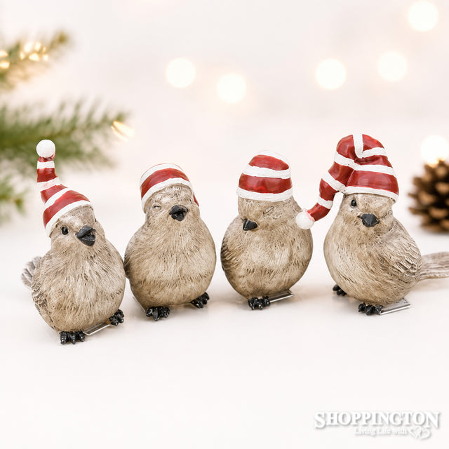 Christmas Robins in Hats
