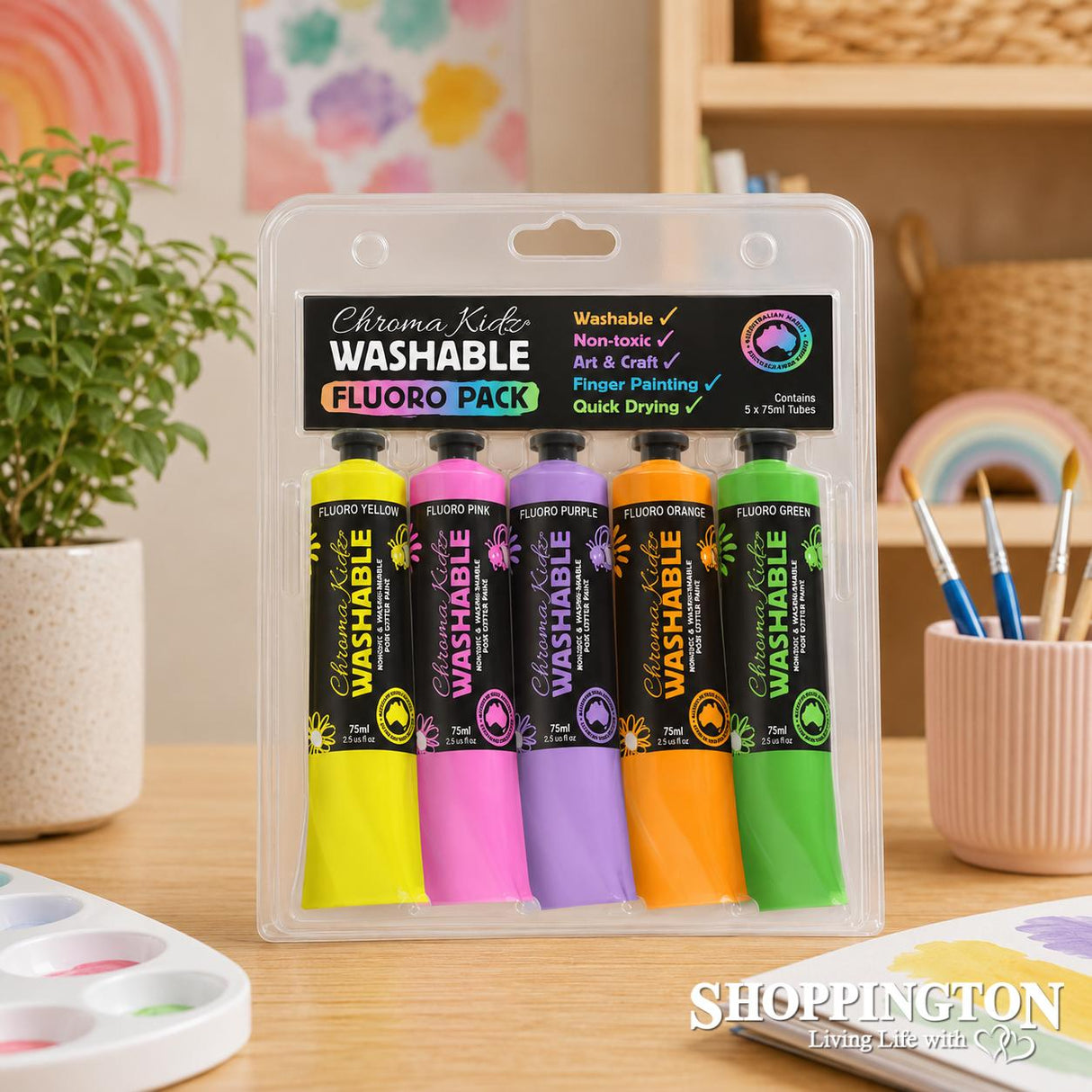 Chroma Kidz Washable Acrylic Paint - Fluro