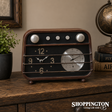 Clock/Barometer Metal Old Style Radio