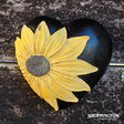 Collectable Heart - Brown with Yellow Flower