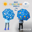 Colour Changing Kids Umbrella - Space Rockets