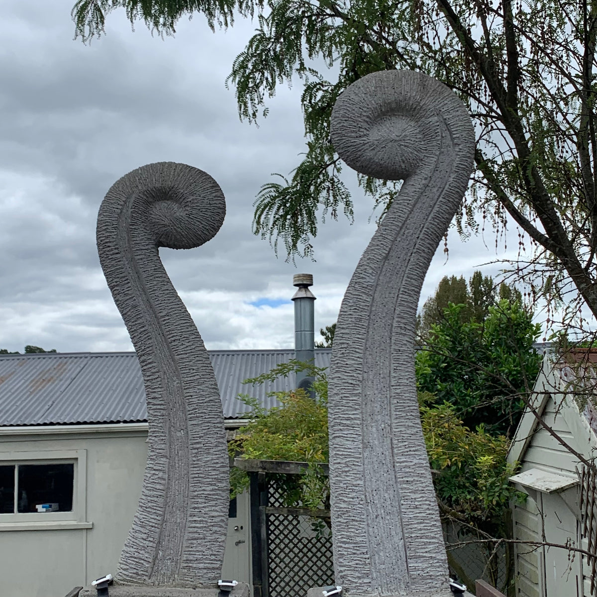 Concrete Koru Garden Sculpture