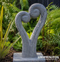 Concrete Koru Heart Garden Sculpture