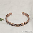 Copper Bracelet - Floral Stamp Twist
