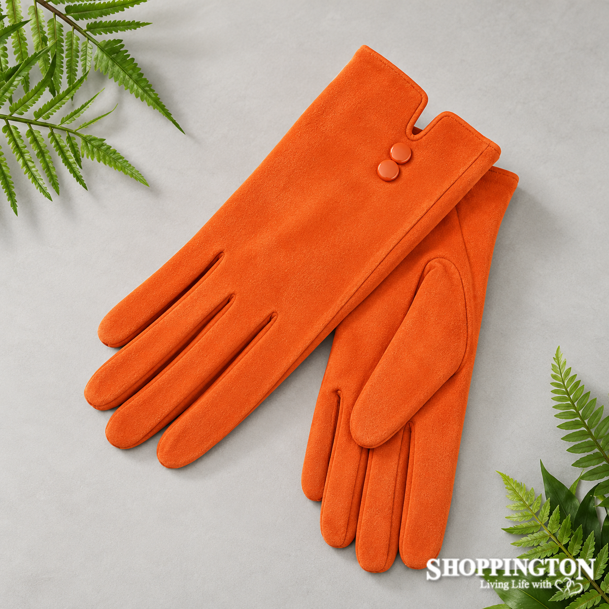 Gloves 2 Button - Orange