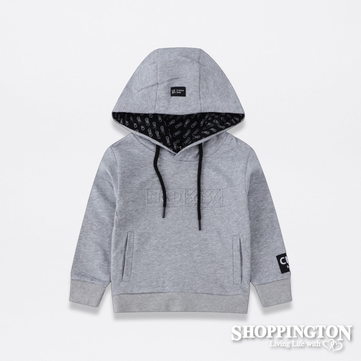 Cracked Soda - Zane Embossed Hoodie - Grey (Toddler in 4 sizes)
