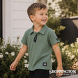 Cracked Soda - Flint Textured Polo Olive