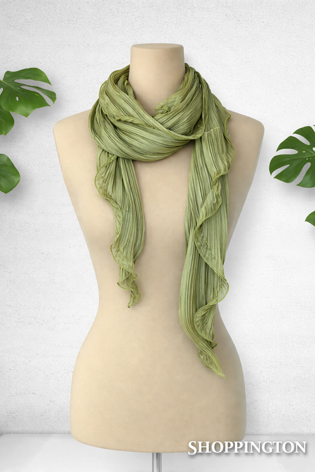 Crinkle Multi Purpose Scarf - Green