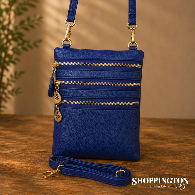 Crossbody Bag - 3 Zip Navy