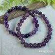 Crystal Gemstone Bead Bracelet - Amethyst