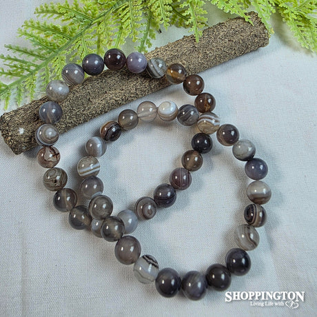 Crystal Gemstone Bead Bracelet - Charoite