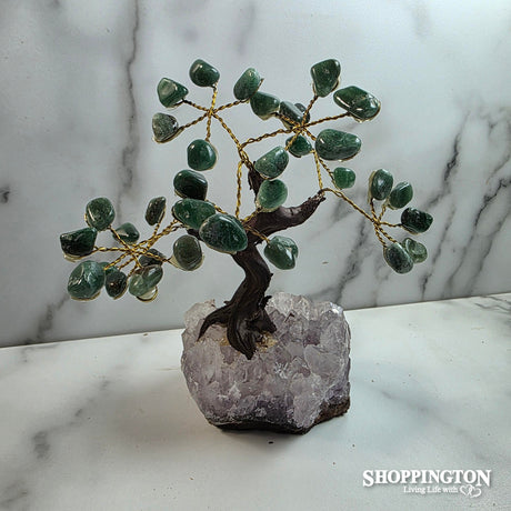 Crystal Gemstone Tree - Aventurine - Amethyst Base
