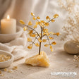 Crystal Gemstone Wire Tree - Citrine 16cm
