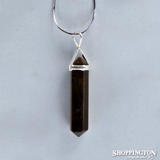 Crystal Pendant - Tigers Eye Double Point