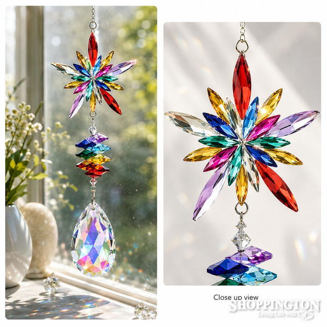 Crystal Spinner - Multi Coloured Crystal Star