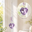 Crystal Spinner - Purple Coloured Heart Crystal