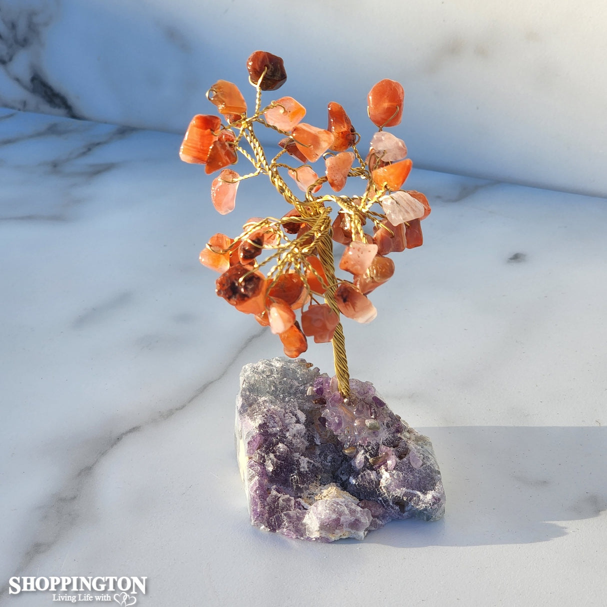 Crystal Tree - Red Agate with Fluorite Base