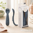Curved Silicone Forks Slate Blue 2pk