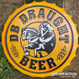DB Draught Bottle Top Pressed Metal Wall Art 35cm