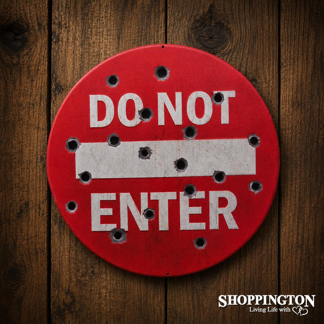 DO NOT Enter Metal Wall Art 35cm