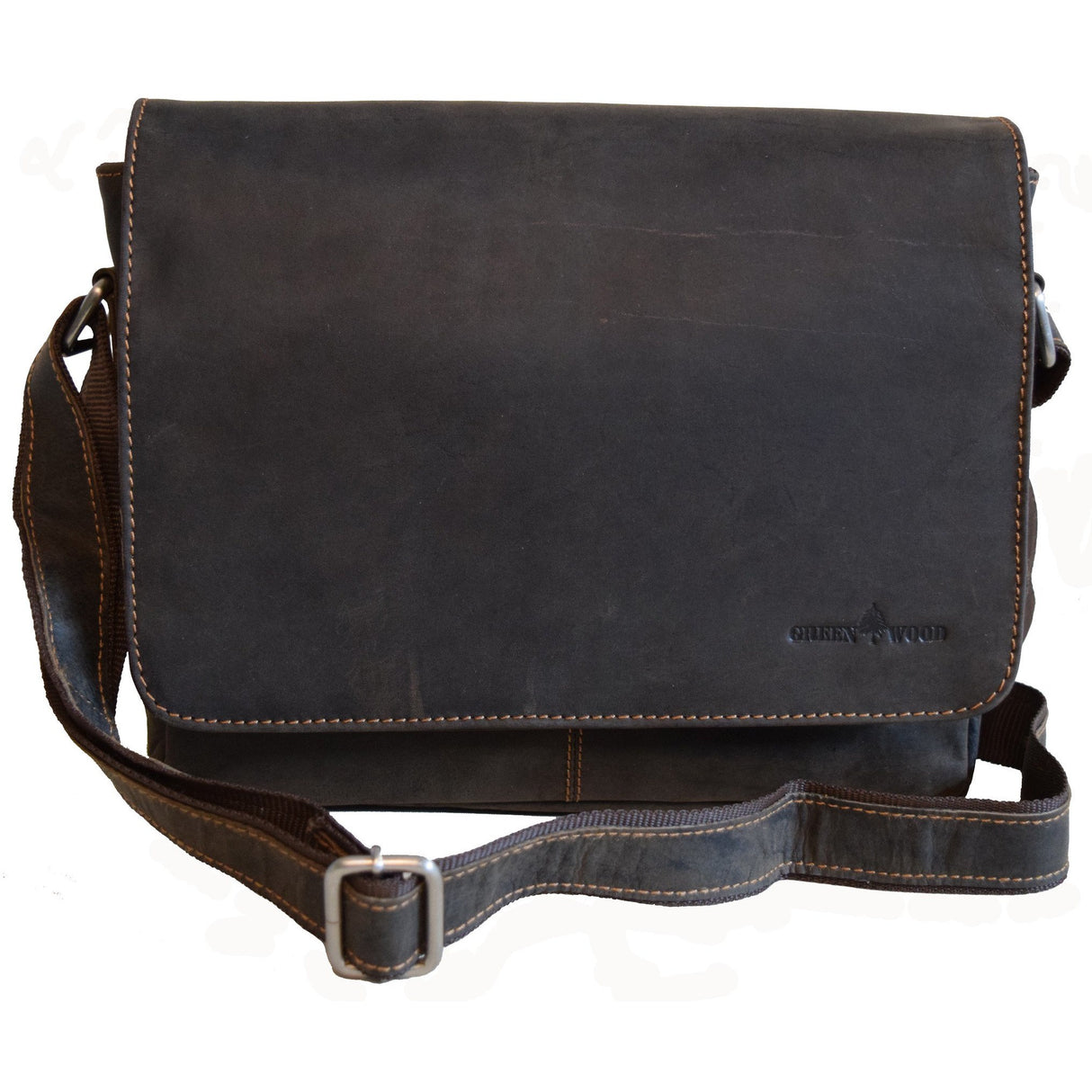 100% Leather Steven Smart Messenger Satchel
