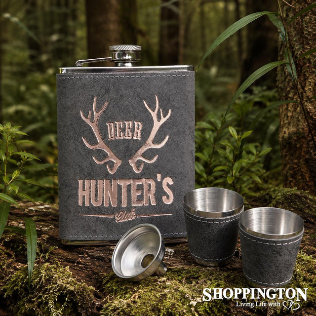 Deer Hunter Hip Flask Set