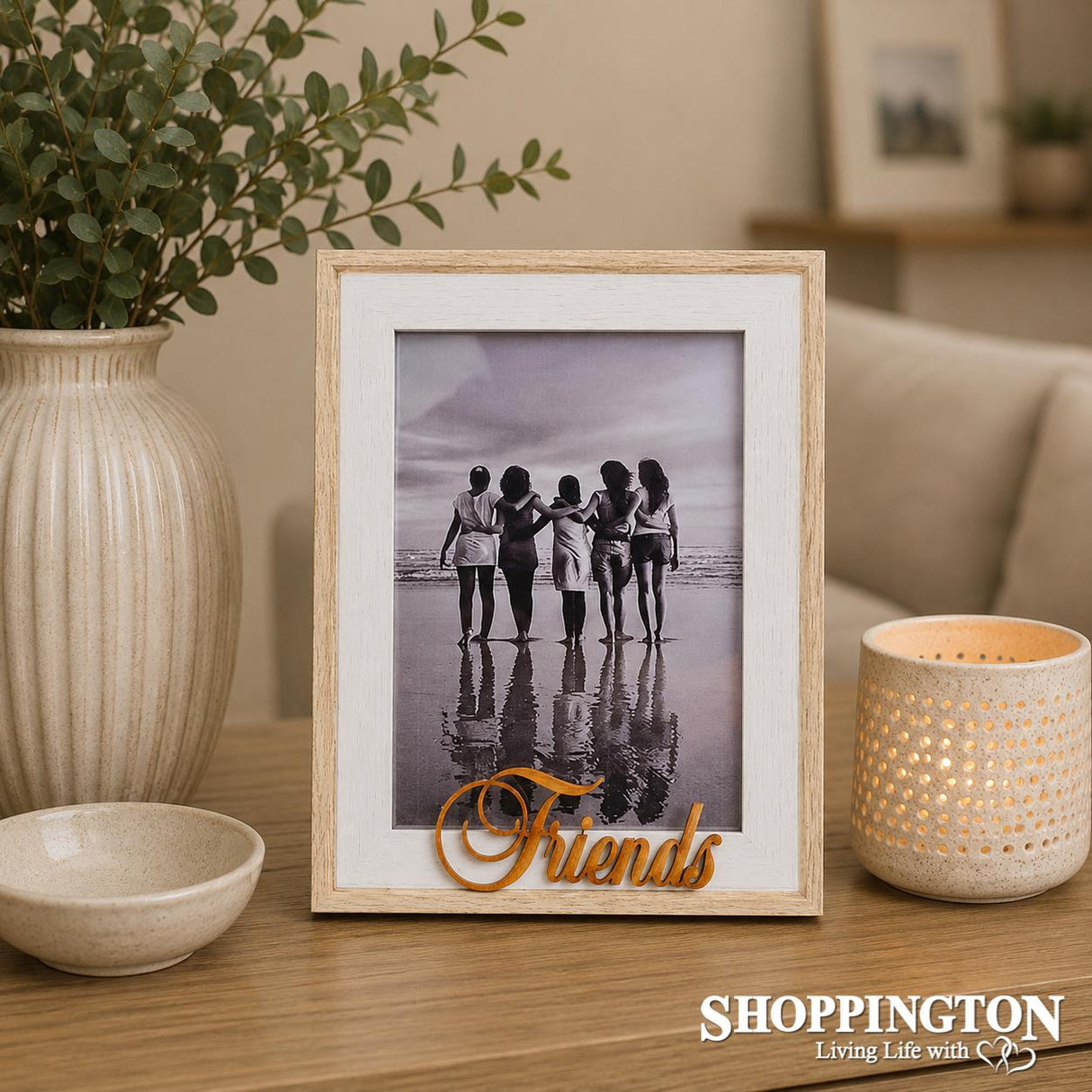 Designer Natural Wood Photo Frame Friends