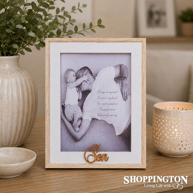 Designer Natural Wood Photo Frame Son