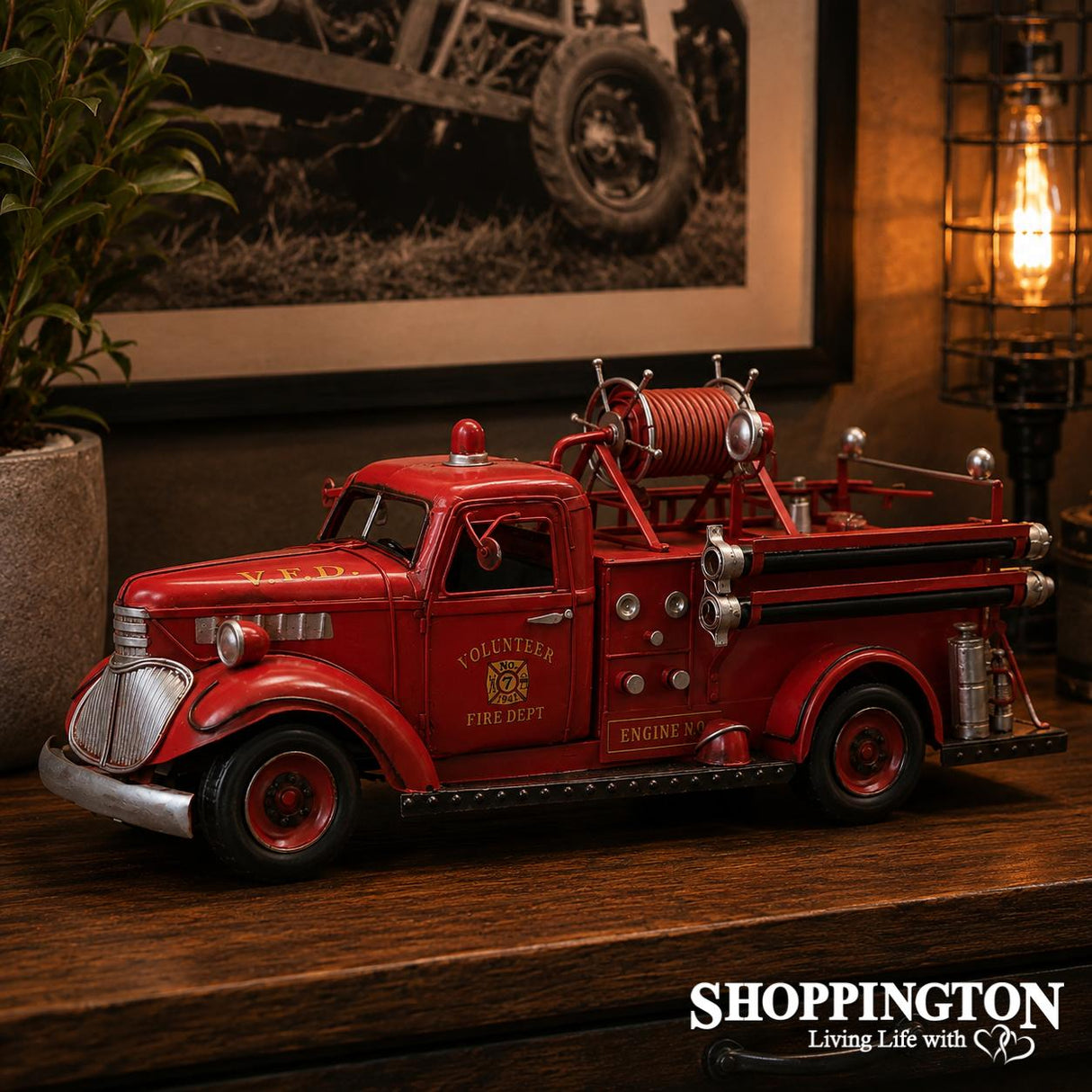 Die Cast Metal Replica Chevy Fire Truck