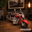 Die Cast Metal Replica Red Pillion Passenger Motorbike