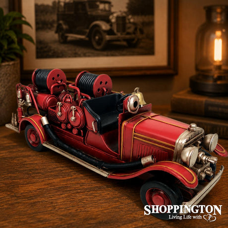 Die Cast Metal Replica Vintage Twin Hose Fire Truck