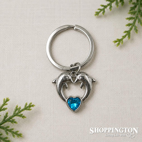 Dolphin Keyring - Aquamarine