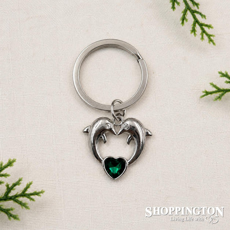 Dolphin Keyring - Emerald