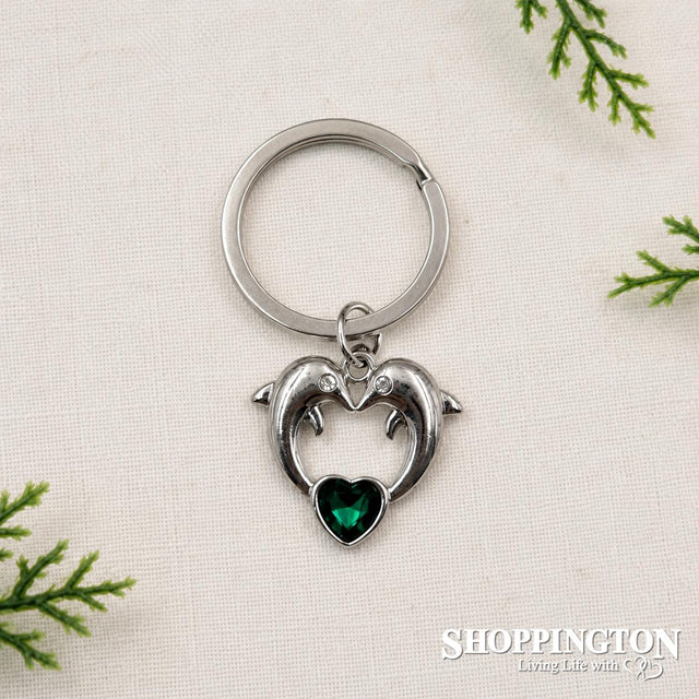 Dolphin Keyring - Emerald