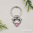 Dolphin Keyring - Rose Tourmaline